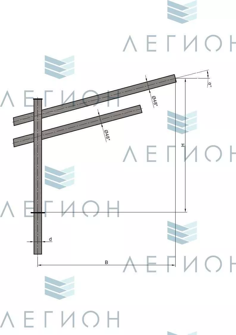 К75-1,0-1,5-1-1 кронштейн двухрожковый